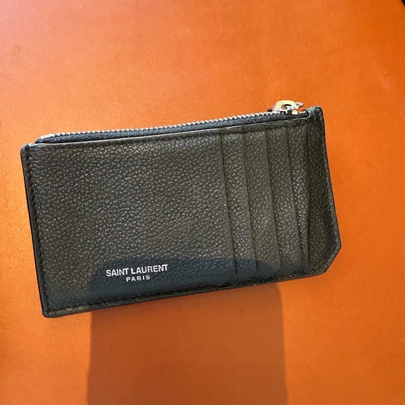 Saint Laurent Zippered Black card wallet - Picture 1 of 6